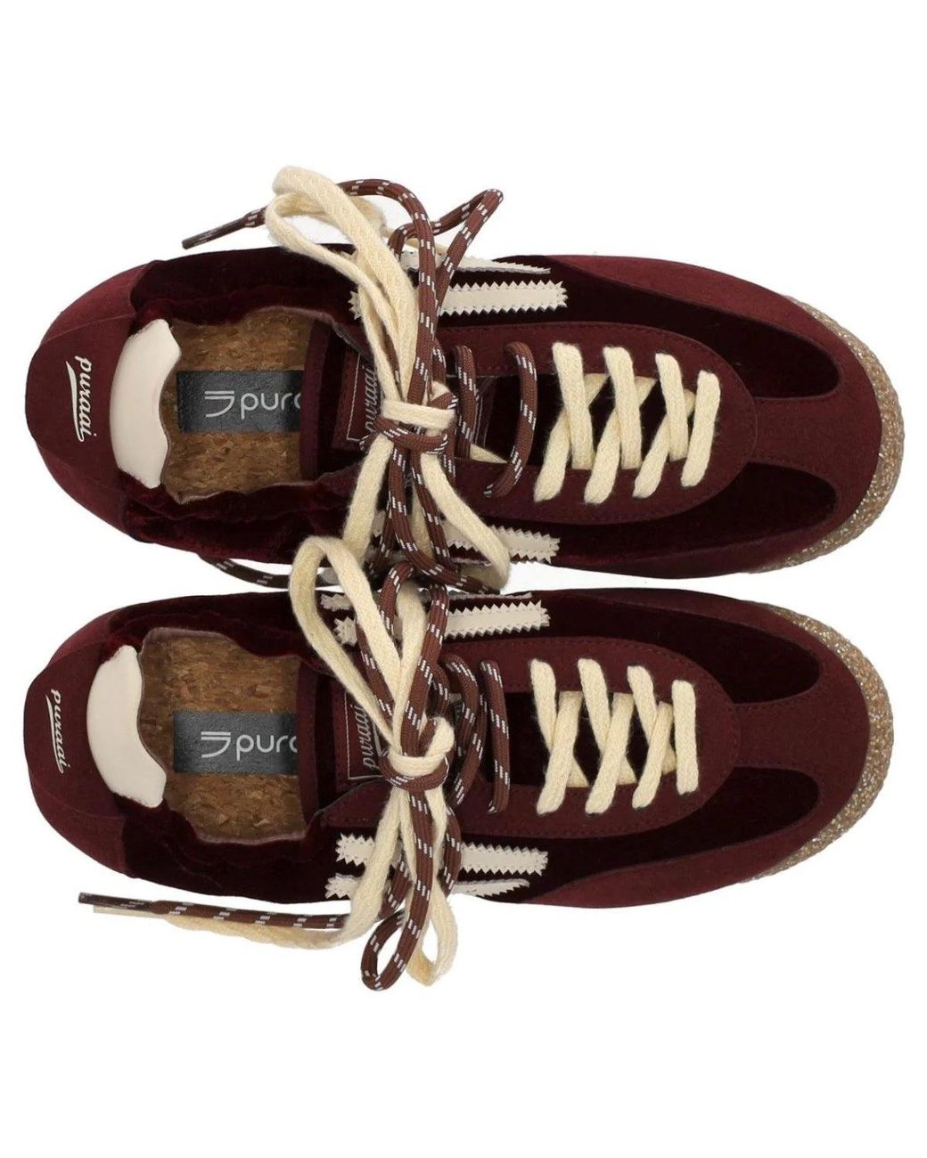 PURAAI Brown 6.02 Panther Velvet Wine Sneaker