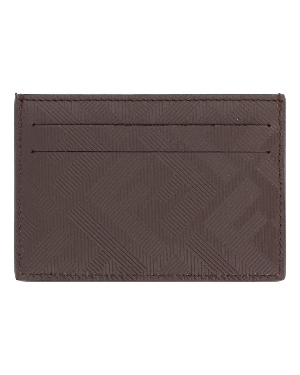 Fendi Brown Leather Card Holder for men