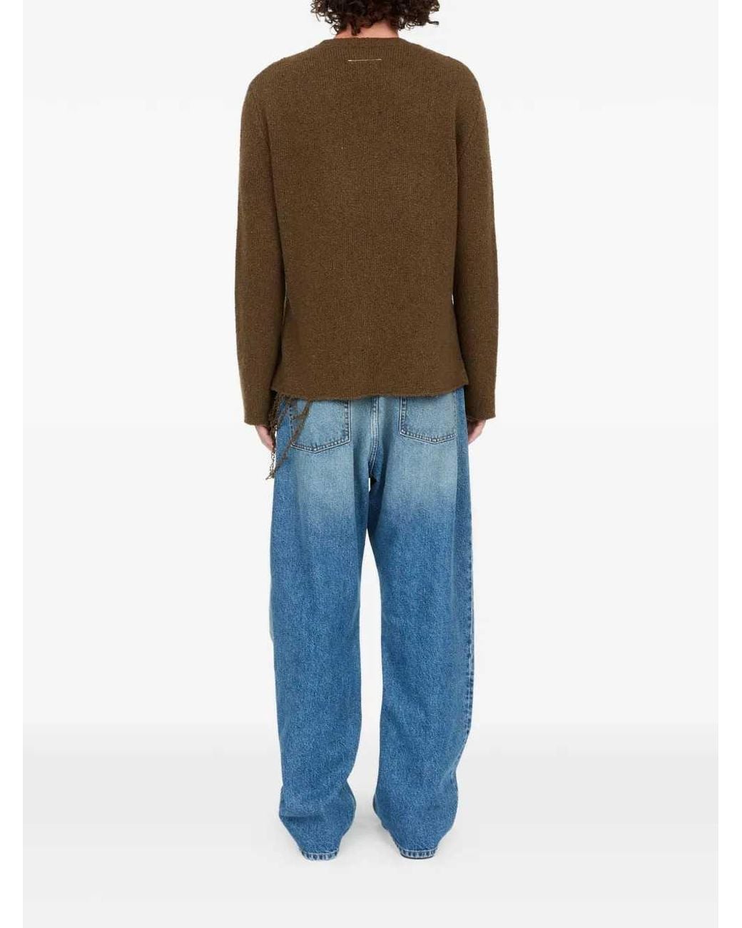 MM6 by Maison Margiela Green Wool Blend Sweater