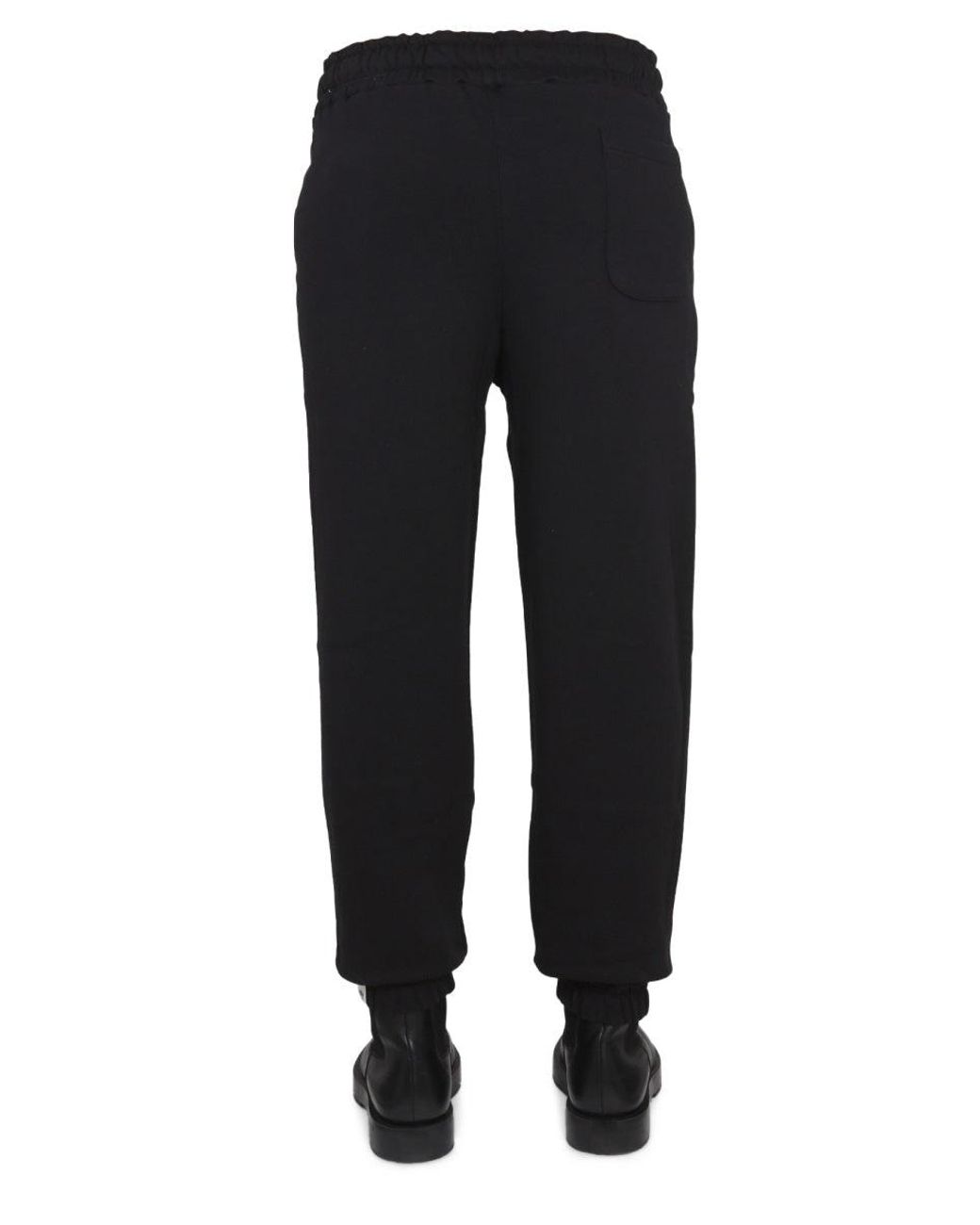 Alpha Industries Black Pataloni With Logo for men