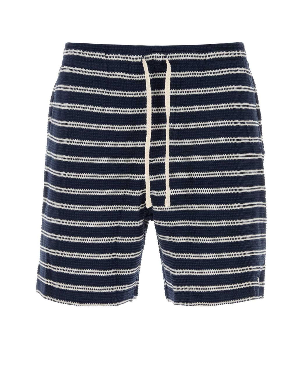 Polo Ralph Lauren Blue Polo Ralph Lauren Striped Cotton Blend Knit Bermuda Shorts for men