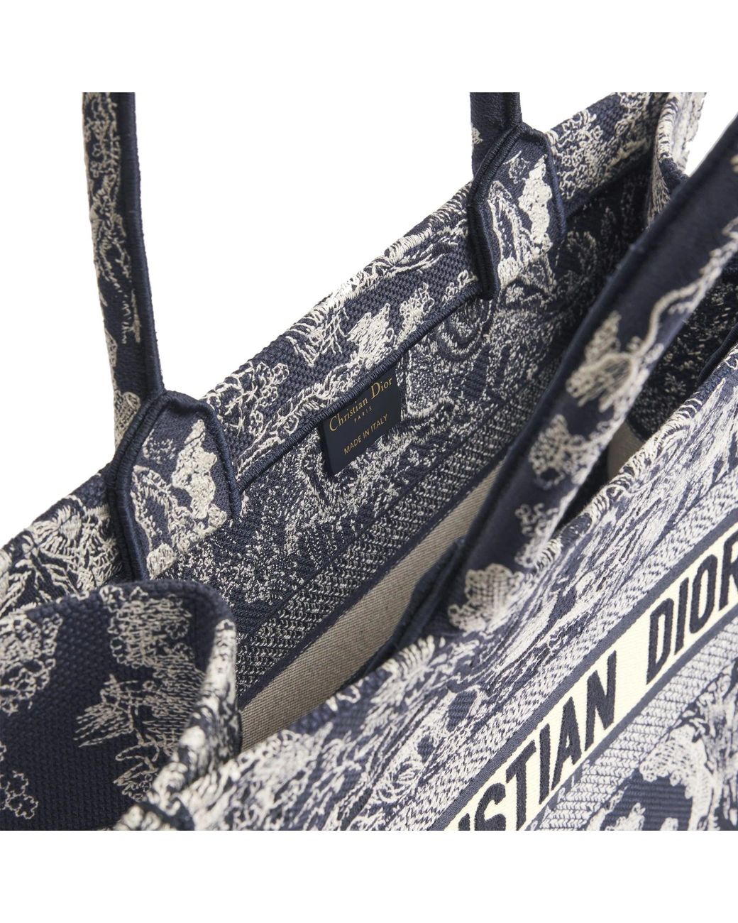 Dior Gray Medium Book Tote Bag