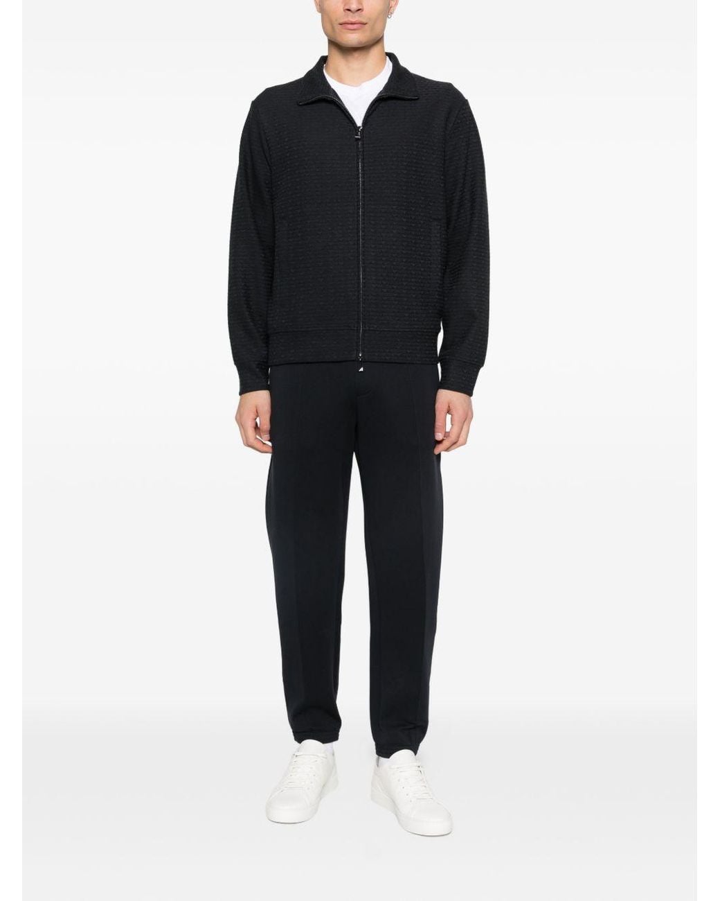 Emporio Armani Blue Logo Cotton Sweatpants
