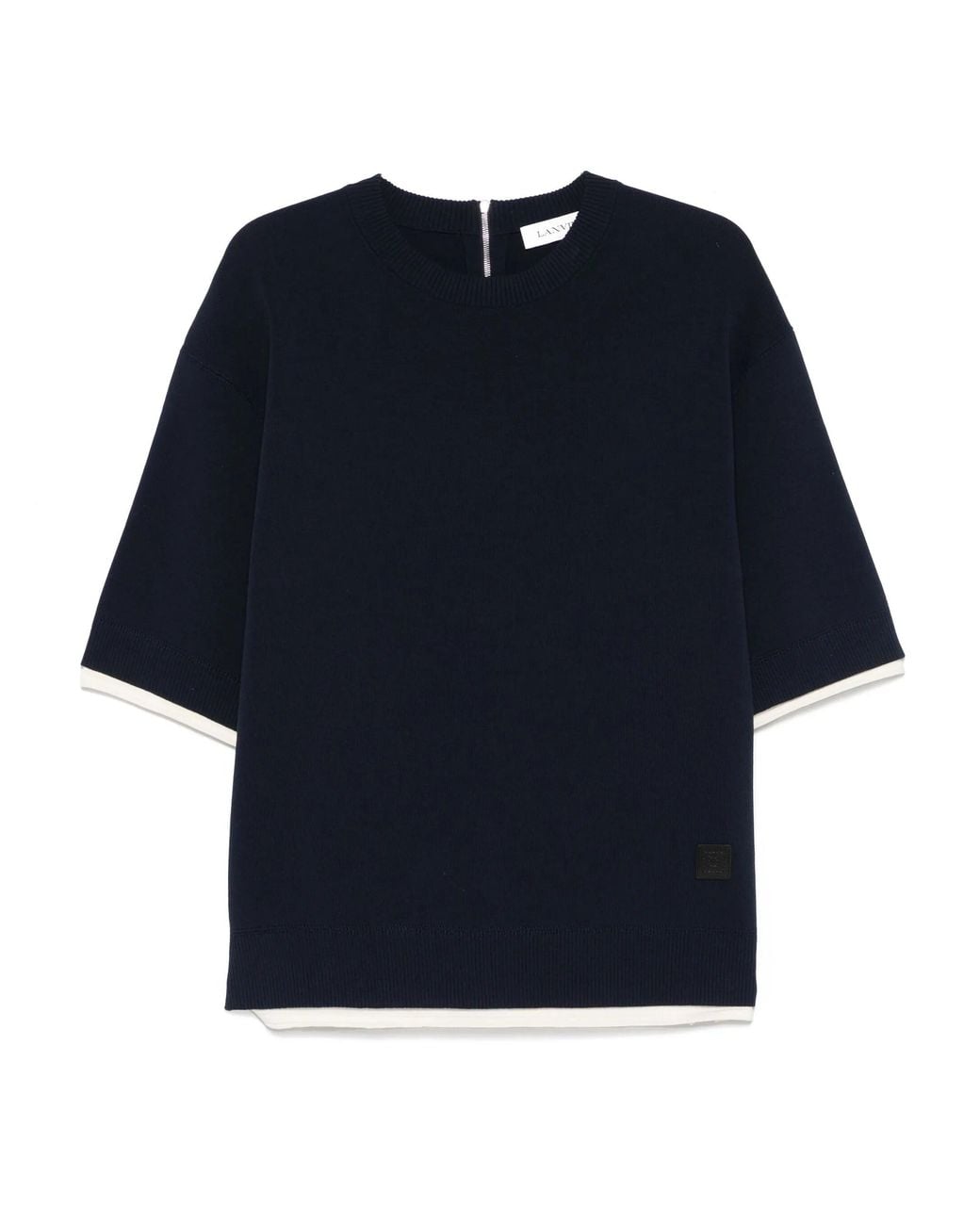 Lanvin Blue Two-Layer T-Shirt for men