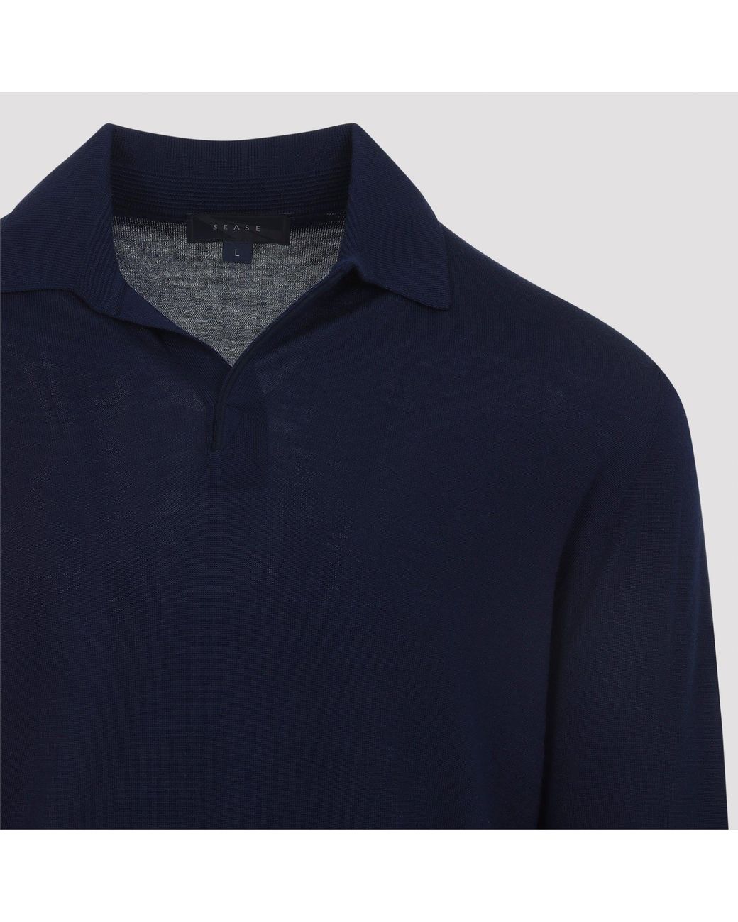 Sease Gray Lasca Virgin Wool Polo
