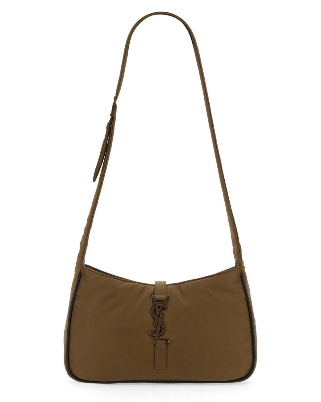 Saint Laurent Brown Le 5 À 7 Logo Plaque Crossbody Bag for men