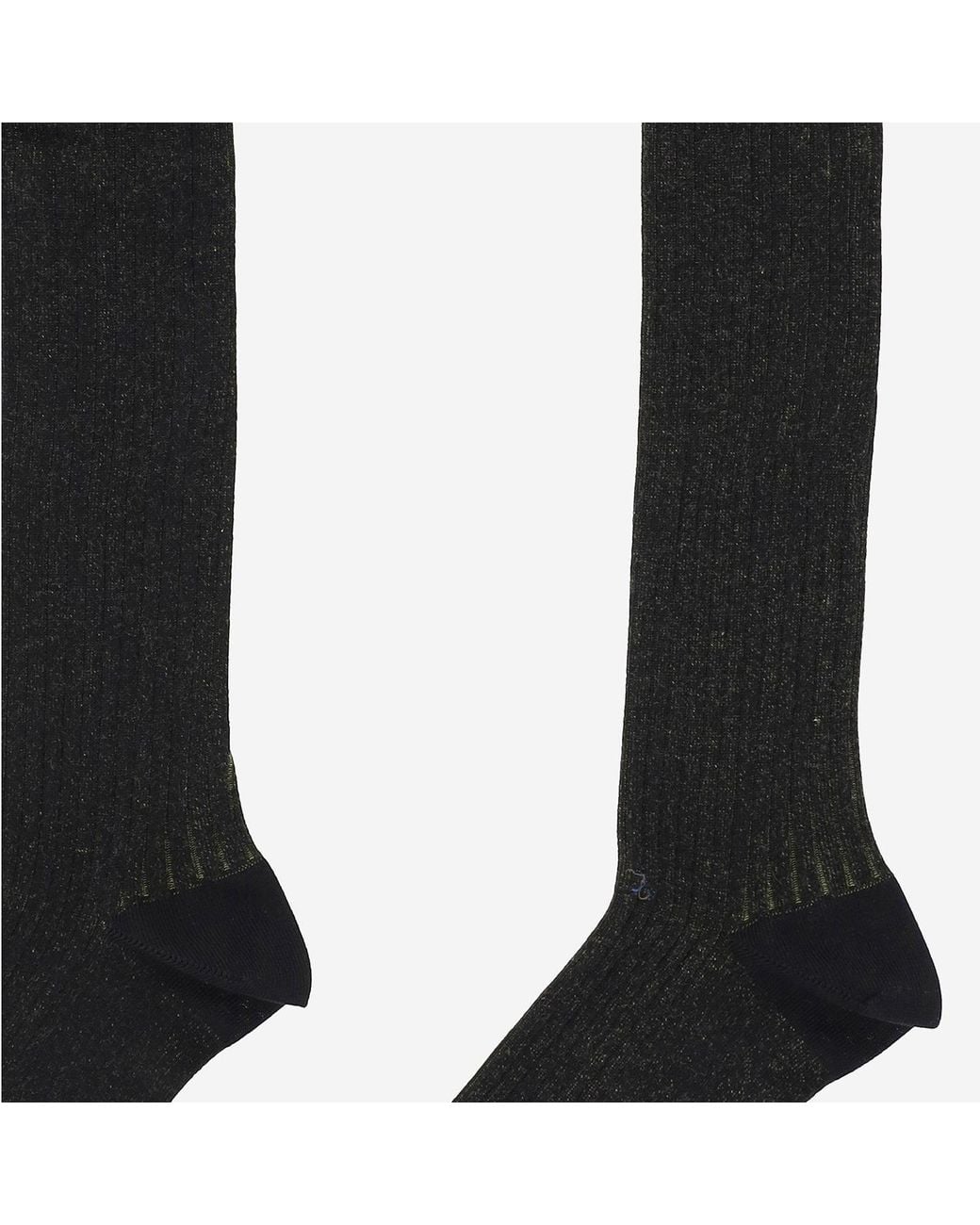 ANT45 Black Cotton Socks With Logo