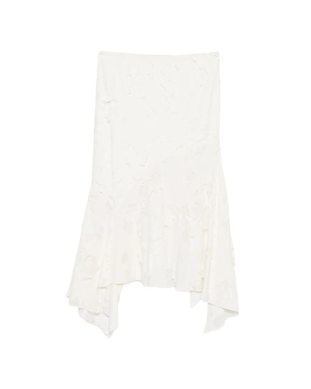 AVAVAV White Kajsa Draped Skirt Distressed
