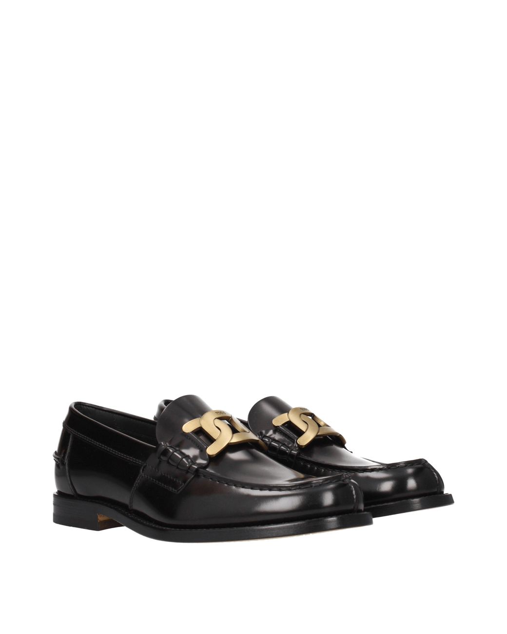 Tod's Black Moccasins Leather