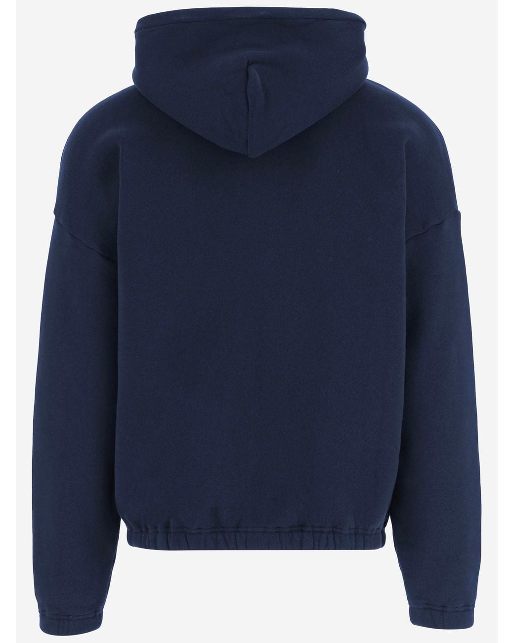 Autry Blue Cotton Zip-Up Hoodie Sweatshirts