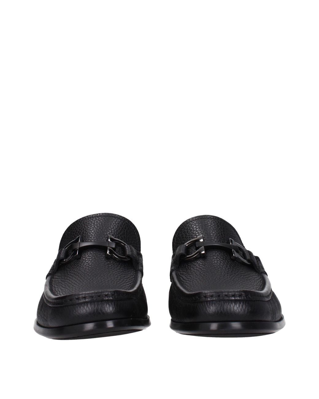Ferragamo Black Grandioso Loafers Leather
