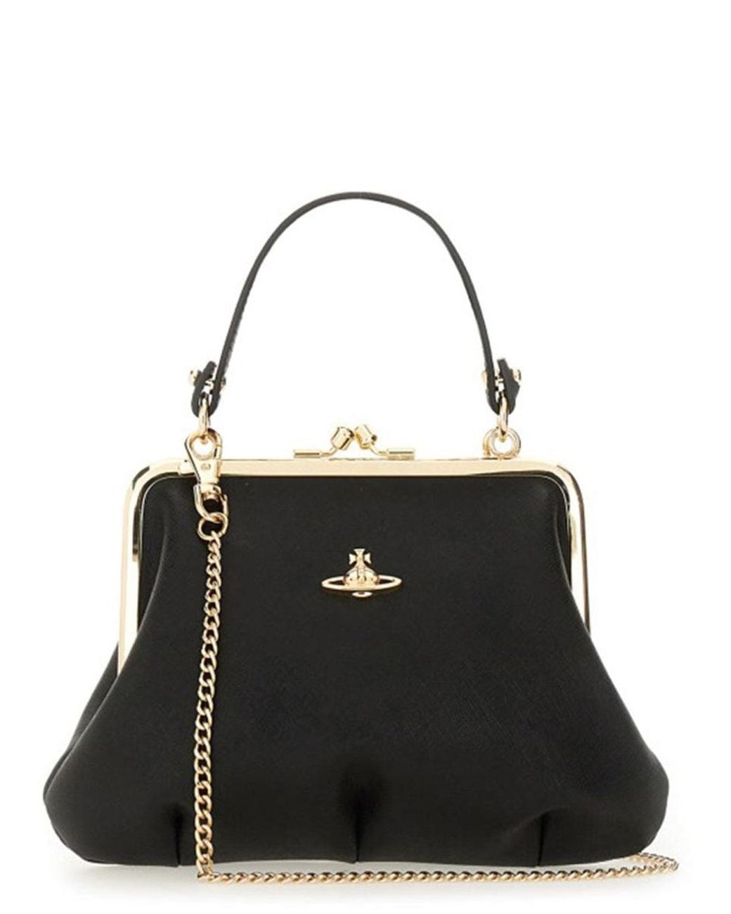 Vivienne Westwood Black Borsa "Granny Frame"