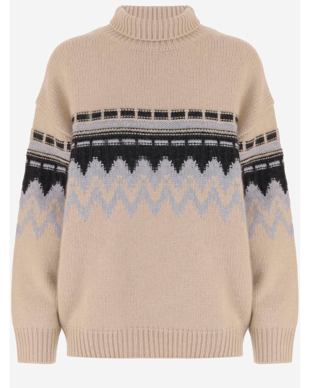 Allude Natural Cashmere Turtleneck Sweater