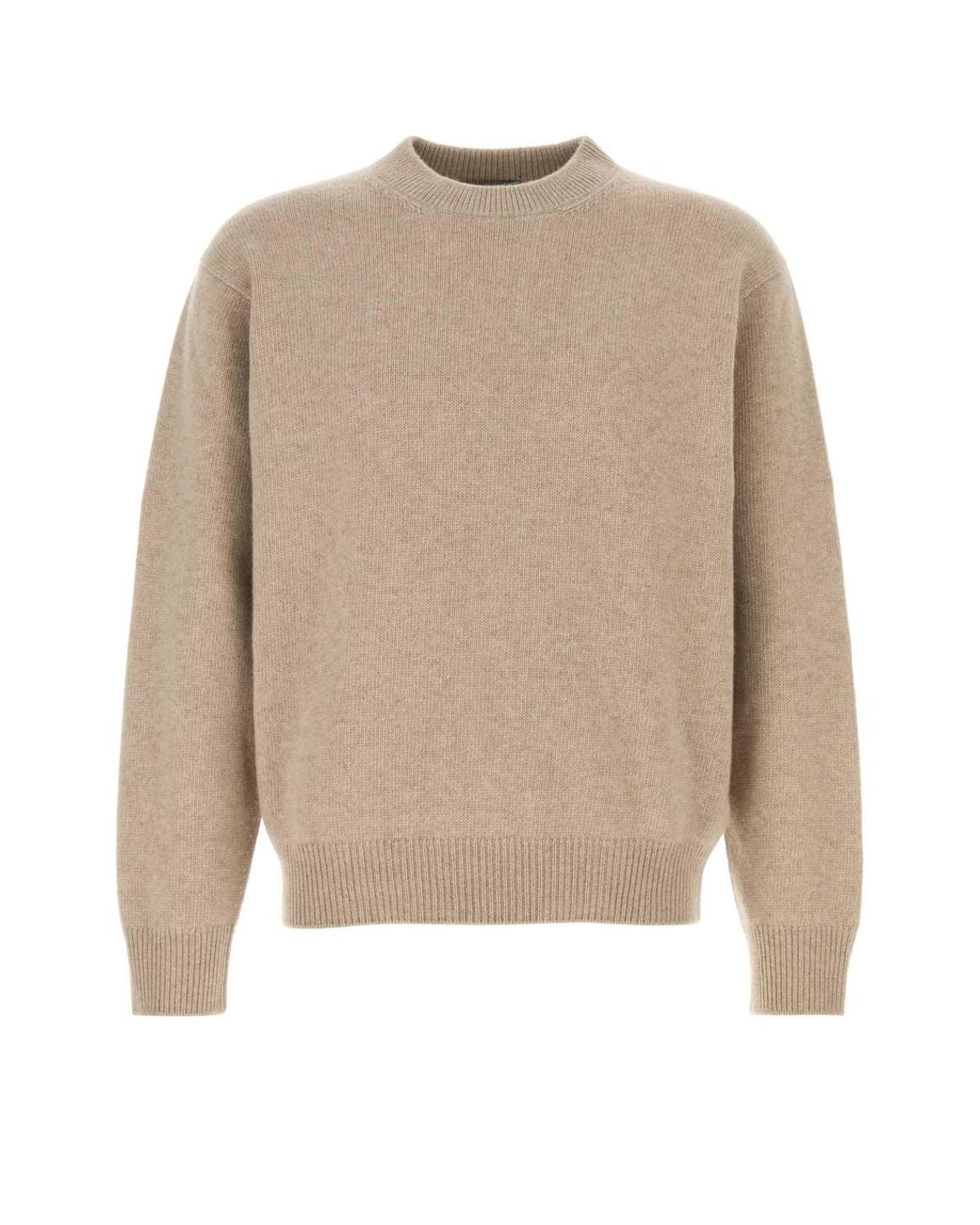 Prada Natural Crew Neck Sweaters for men