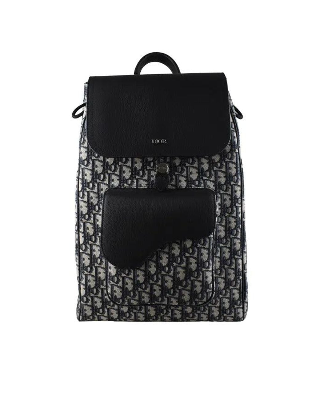 Dior Black Saddle Backpack