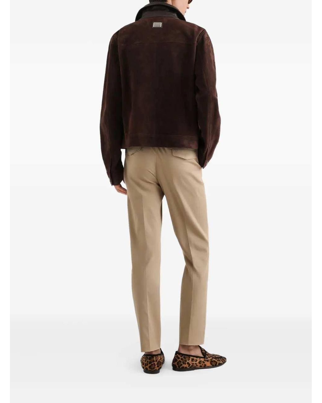 Dolce & Gabbana Natural Buttoned Trousers for men