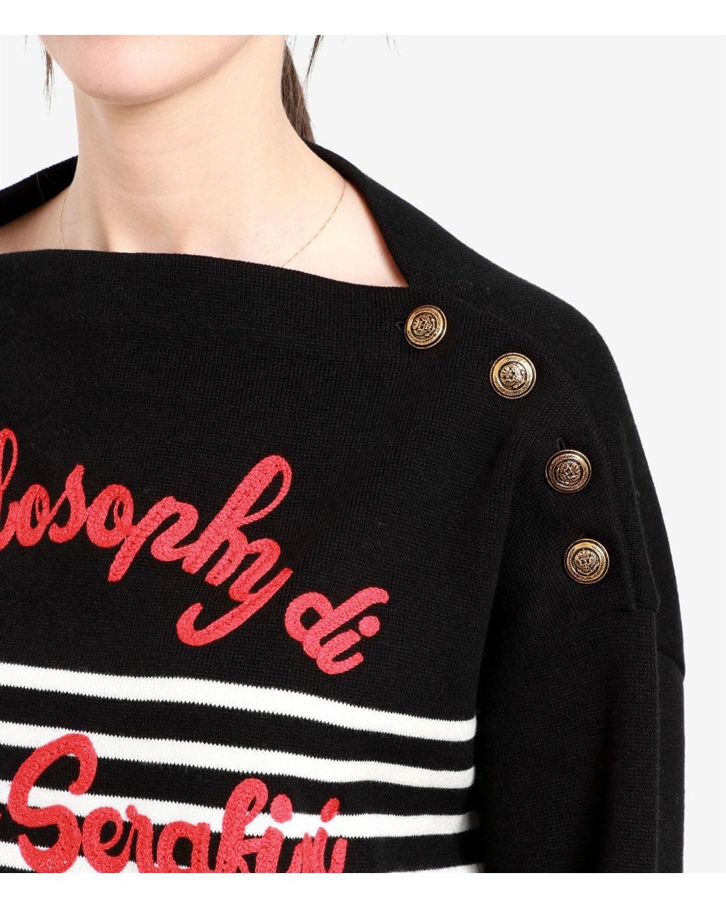 PHILOSOPHY BY LORENZO SERAFINI Black Sweaters