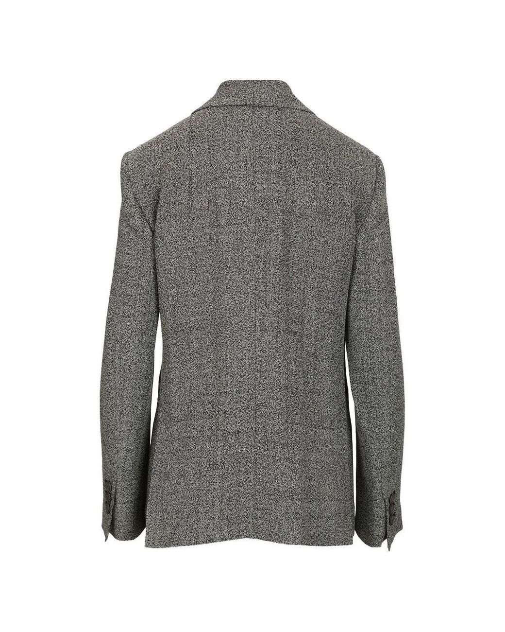 Emporio Armani Gray Double-Breasted Jacket