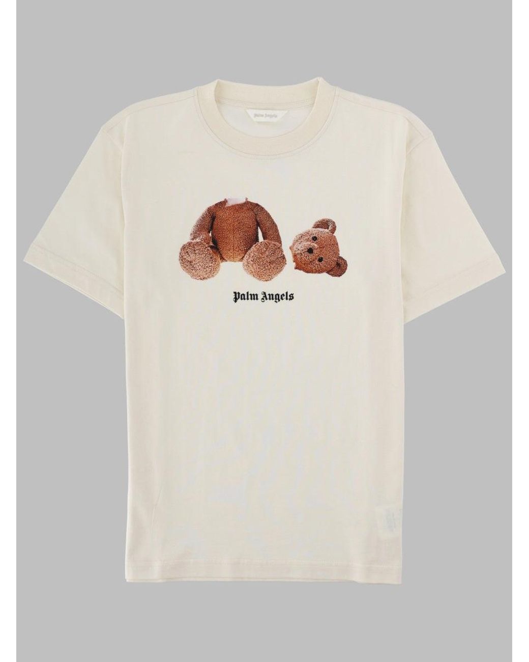 Palm Angels Natural Mini Graphic T-Shirt For Boys