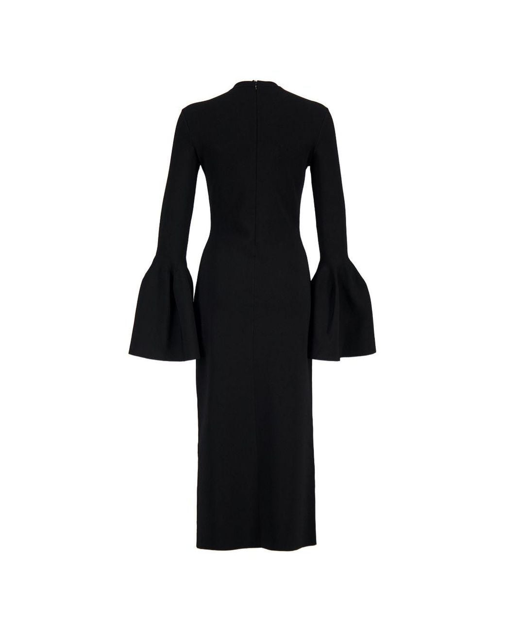 Stella McCartney Black Bell Sleeve Midi Dress