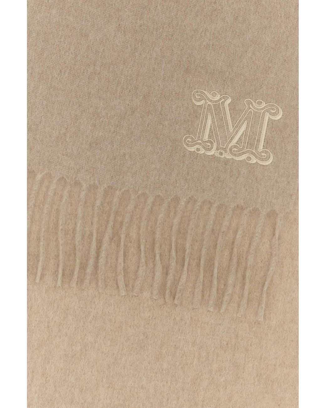 Max Mara Natural Sand Cashmere Dalia Scarf