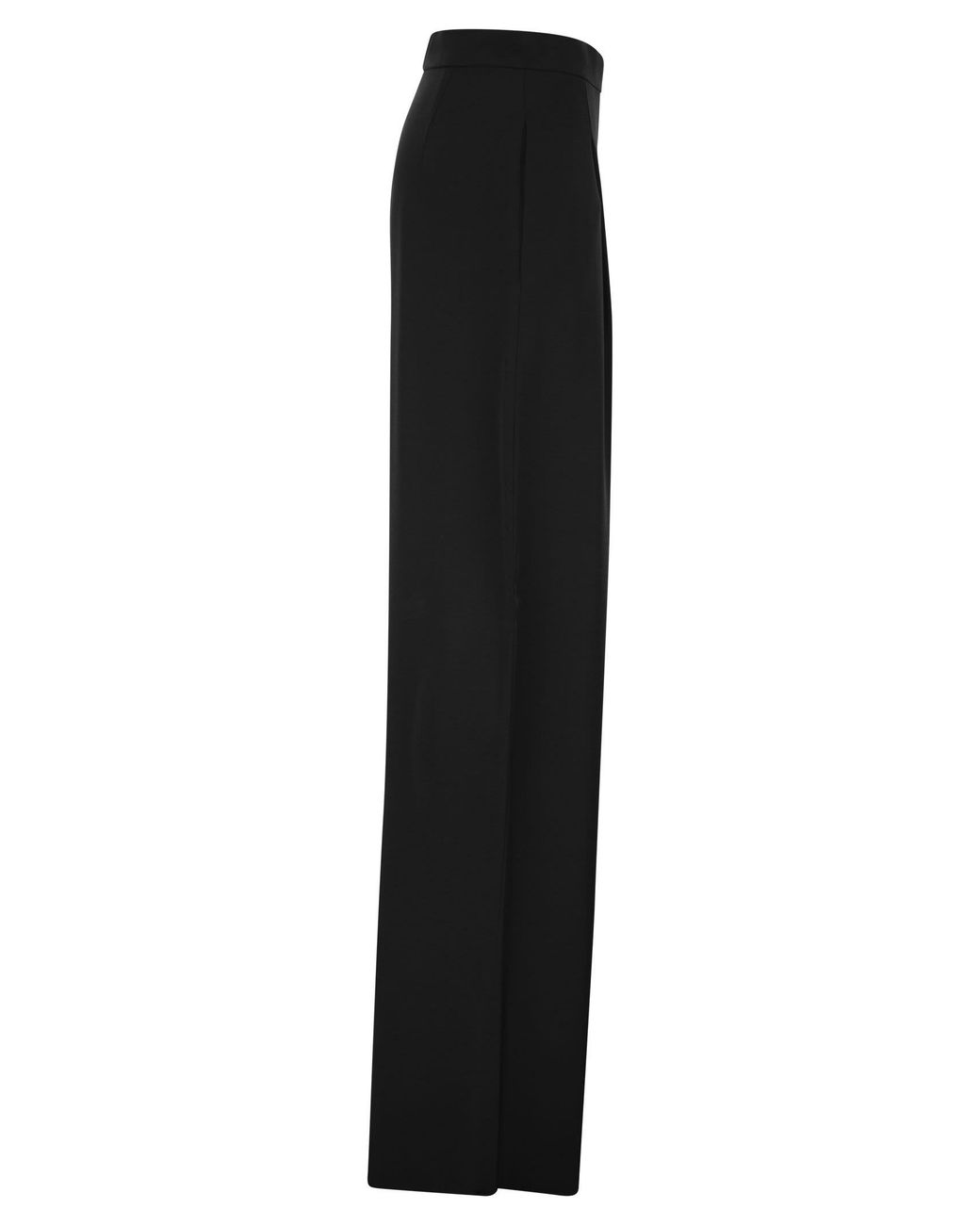 Max Mara Black Maxmara Studio Msealpaca – Fluid Palazzo Trousers