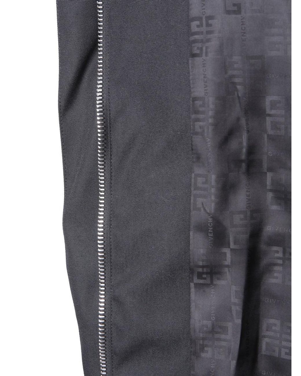 Givenchy Gray Wind Jacket With Front Zip & Pressure Button