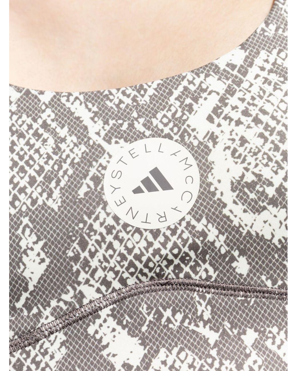 Adidas By Stella McCartney Gray Adidas By Stella Mccartney Printed Gym Bra