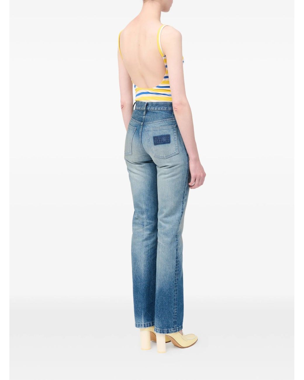 MM6 by Maison Margiela Blue Pants 5 Pockets