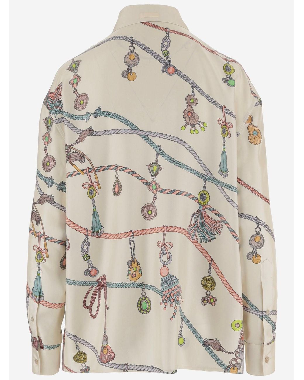 Versace Multicolor Shirt, Silk, All-Over Print