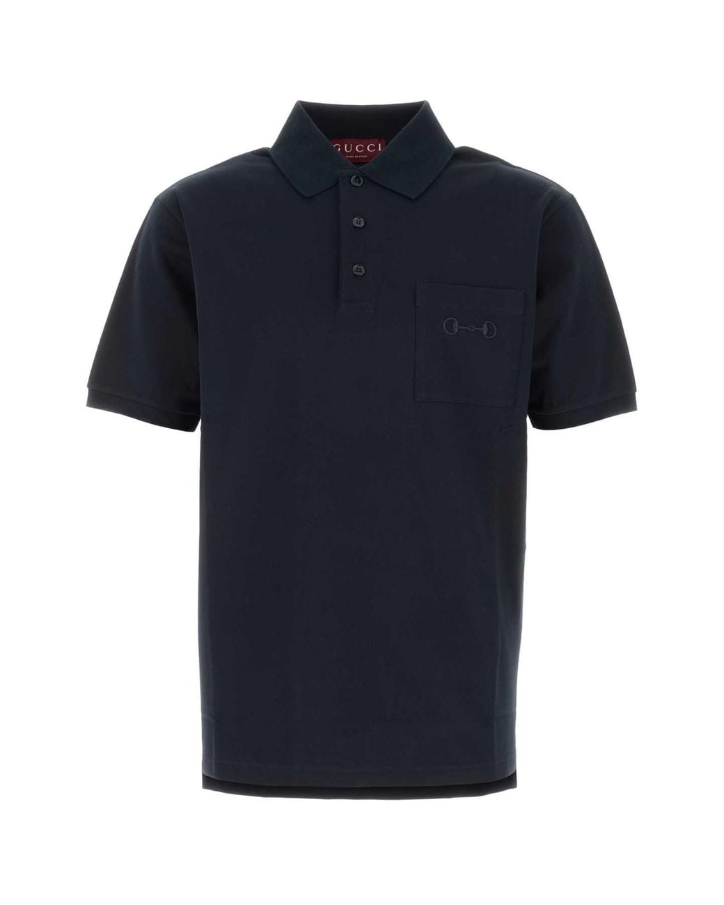Gucci Blue Midnight Stretch Piquet Polo Shirt