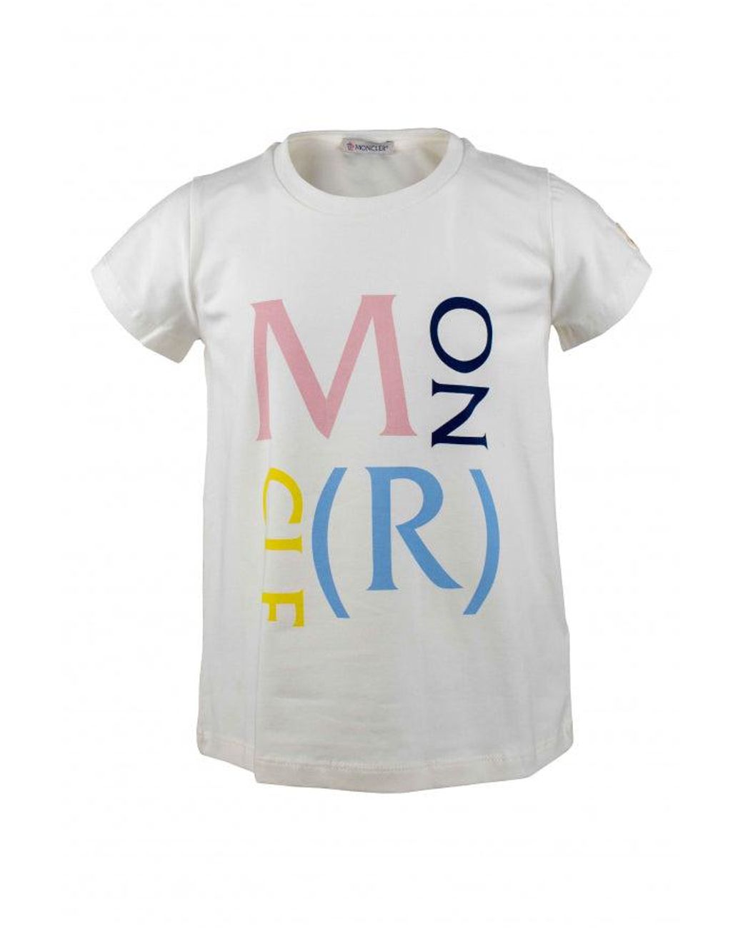 Moncler Gray Destructured Logo T-Shirt