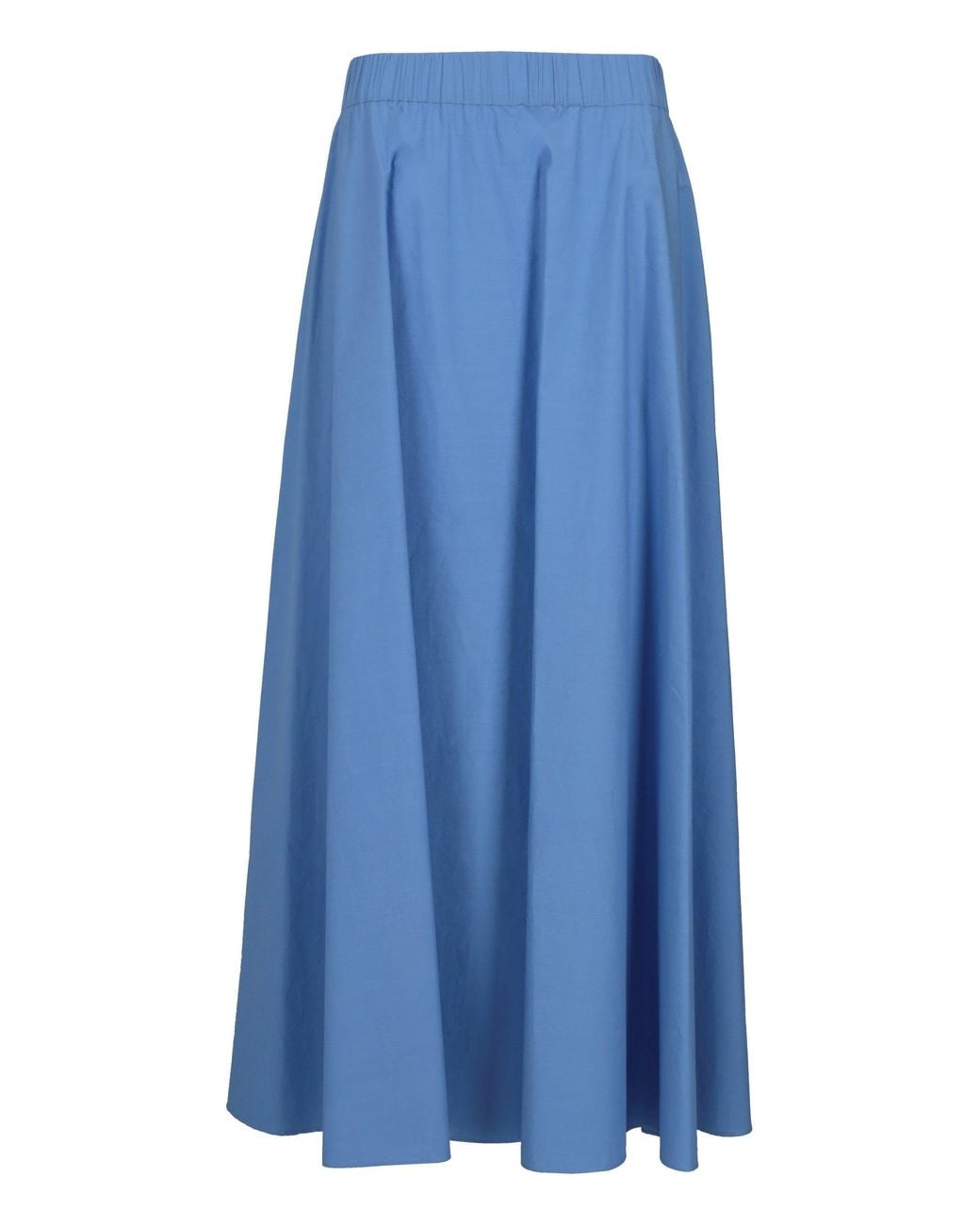 P.A.R.O.S.H. Blue Flared Skirt Soft Silhouette Design