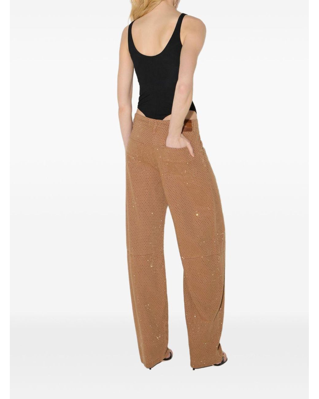 Elisabetta Franchi Natural Straight-Leg Trousers