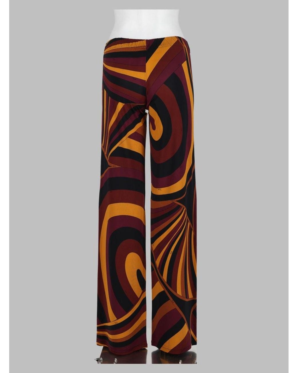 Emilio Pucci Red Italian Viscose Blend Stretch Trousers For