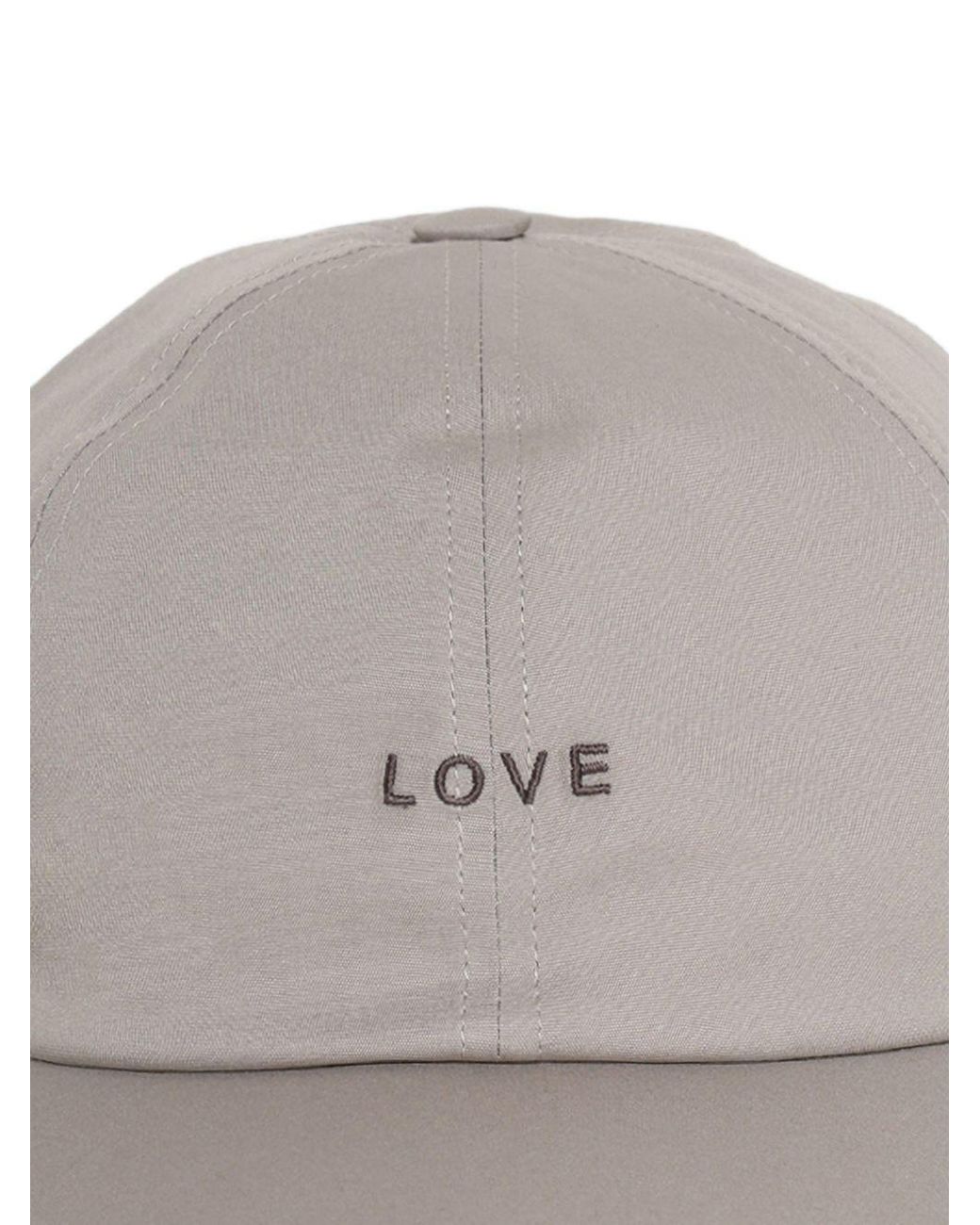 Rick Owens Gray Embroidered Baseball Cap