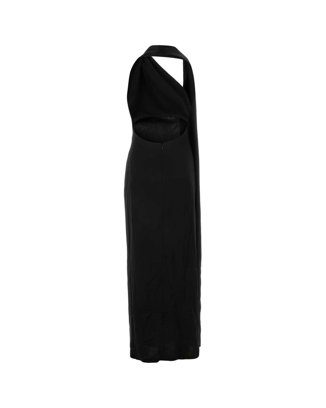 Loewe Black Satin Long Dress