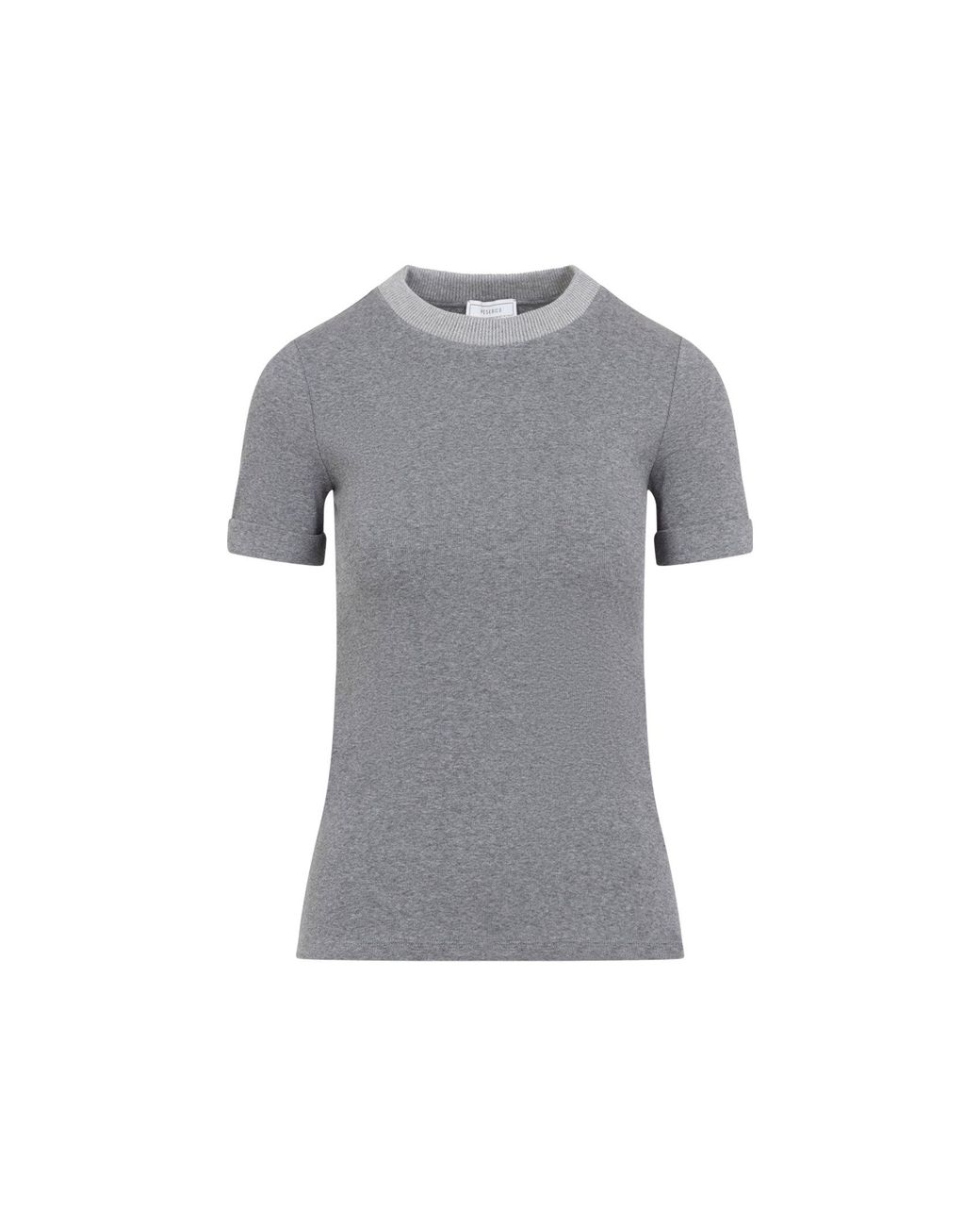 Peserico Gray Rib T-Shirt
