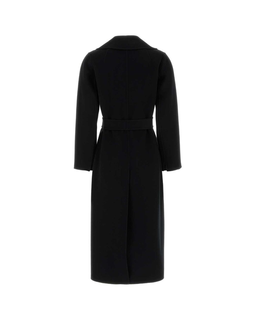 Max Mara Black Poldo 100% Virgin Wool Coat