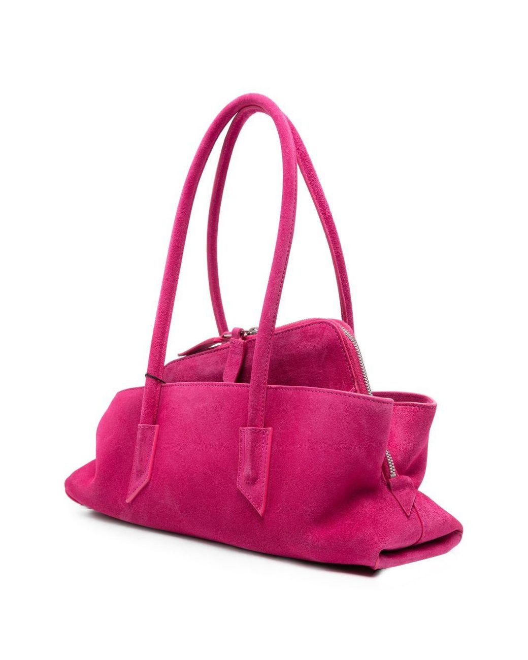 The Attico Pink La Passeggiata Small Leather Shoulder Bag