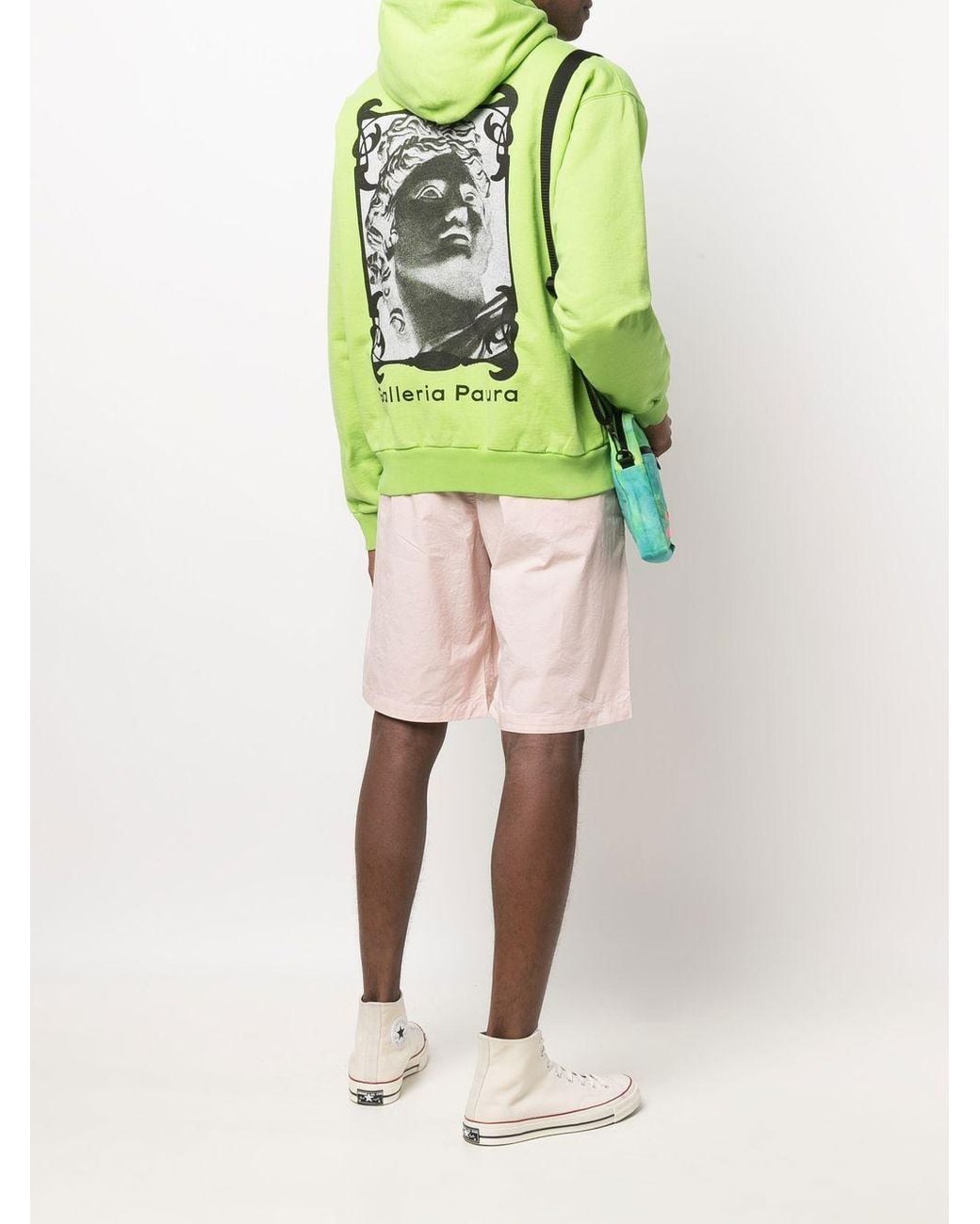 Paura Akim Hoodie mit grafischem Print in Green für Herren