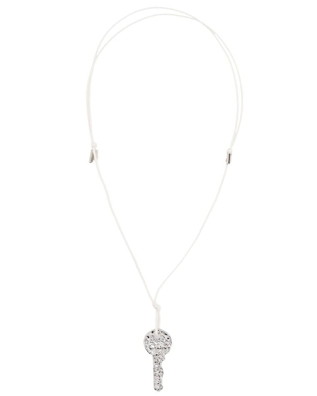 MM6 by Maison Margiela White "Key" Necklace