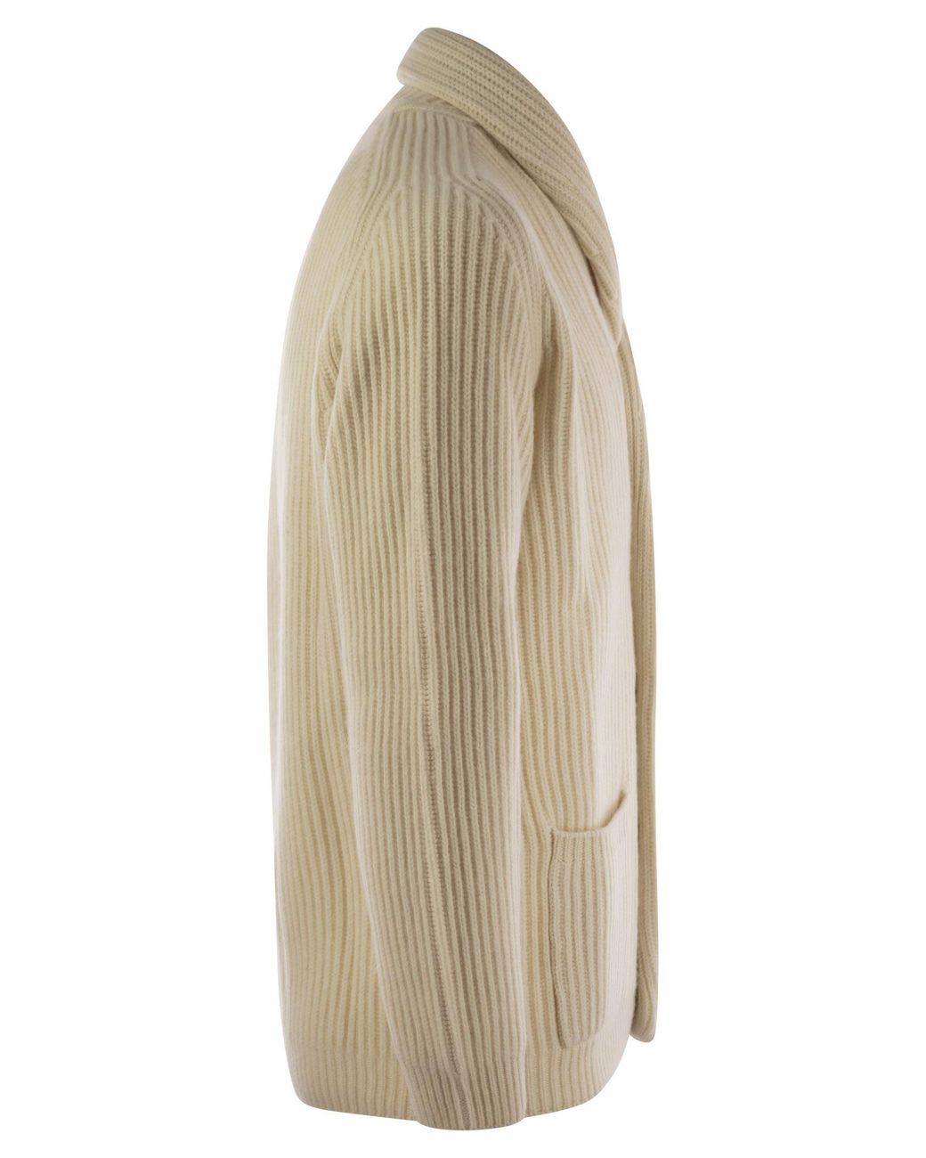 Fedeli Natural Pure Cashmere Cardigan for men
