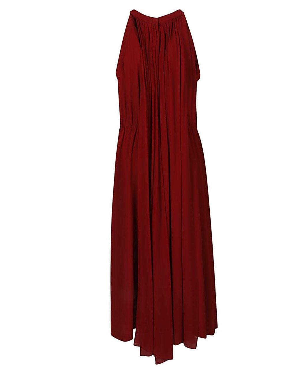 CRI.DA Red Silk Midi Dress