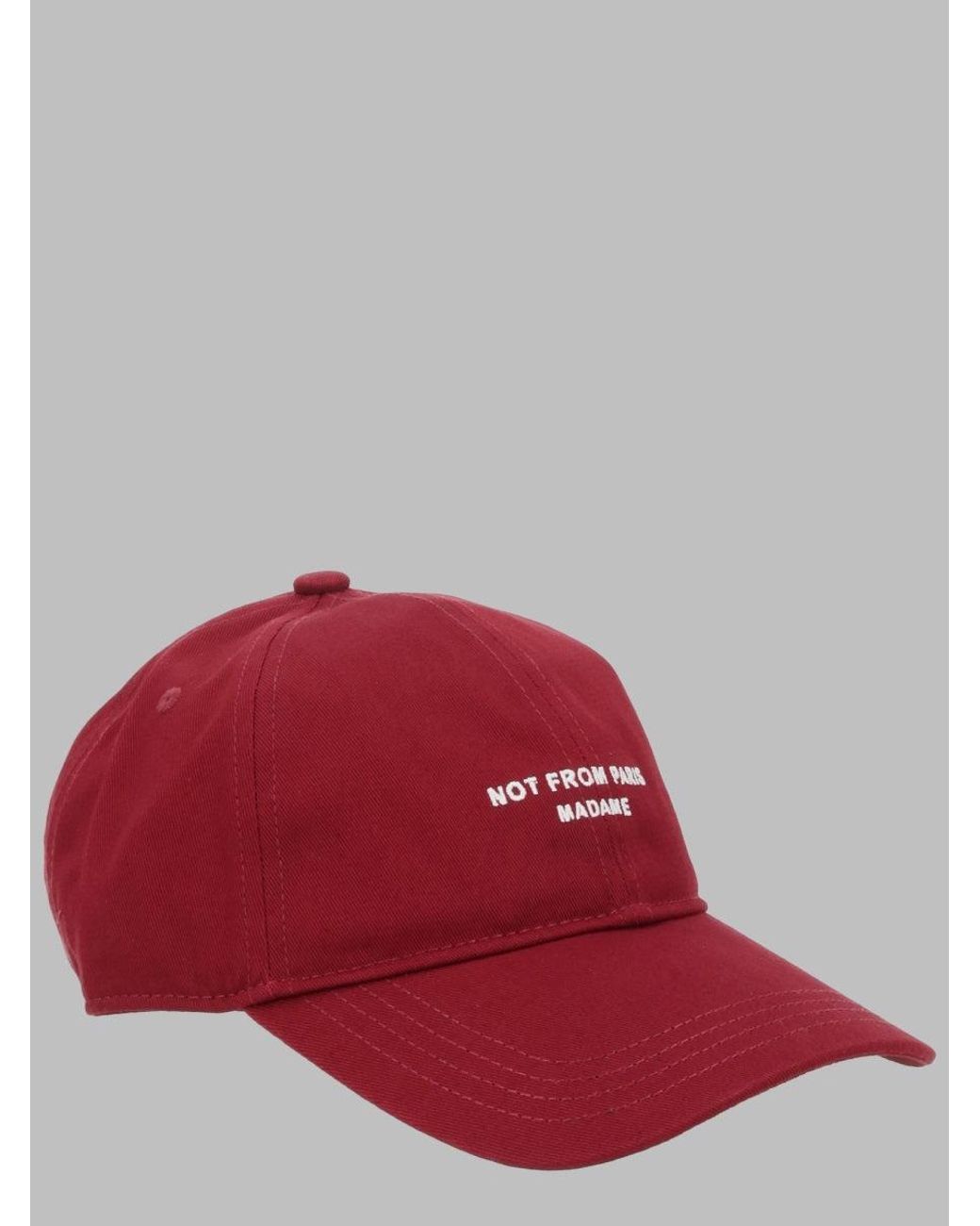 Drole de Monsieur Red 100% Cotton Hat for men