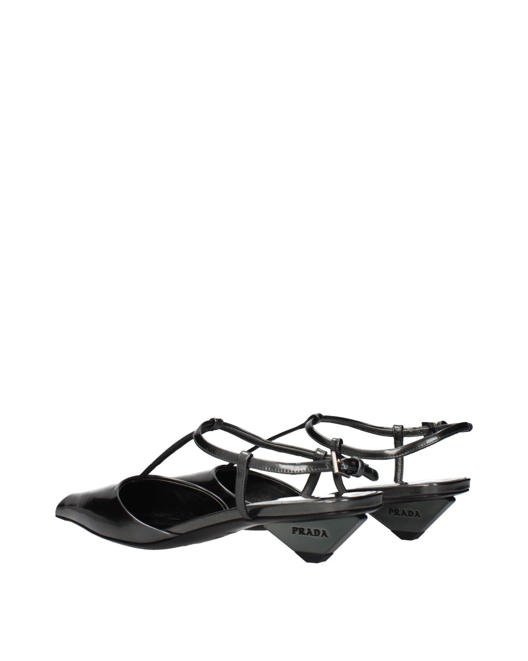 Prada Black Sandals/Anthracite Leather