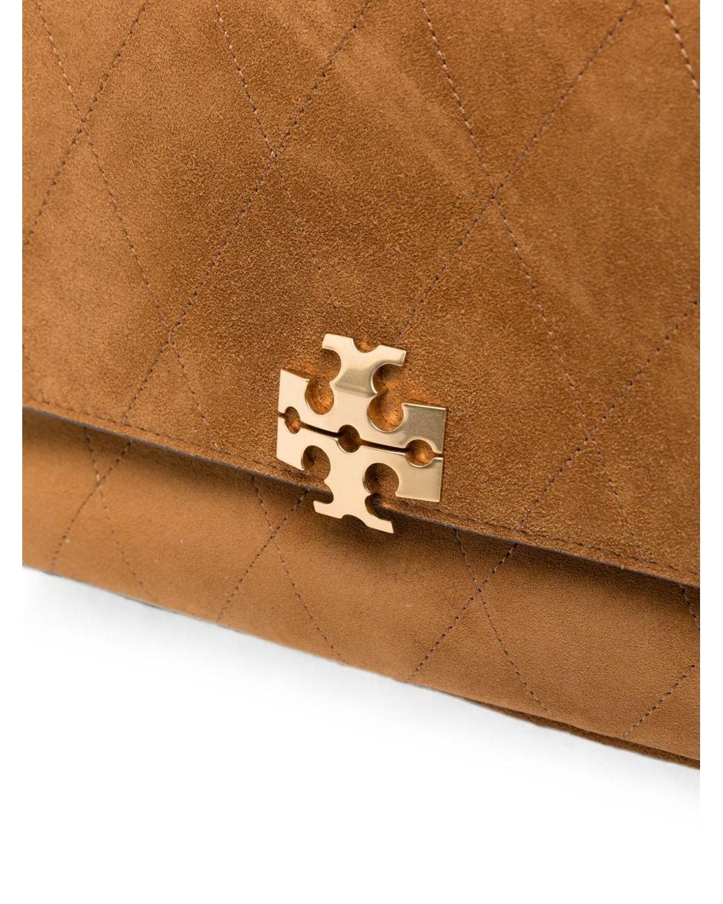 Tory Burch Brown Charlie Suede Leather Shoulder Bag