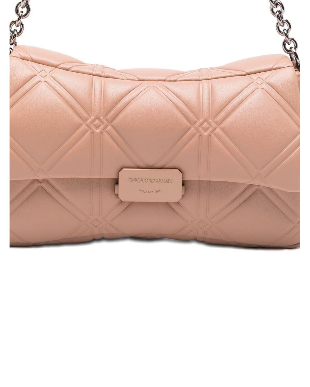 Emporio Armani Pink Medium Leather Shoulder Bag