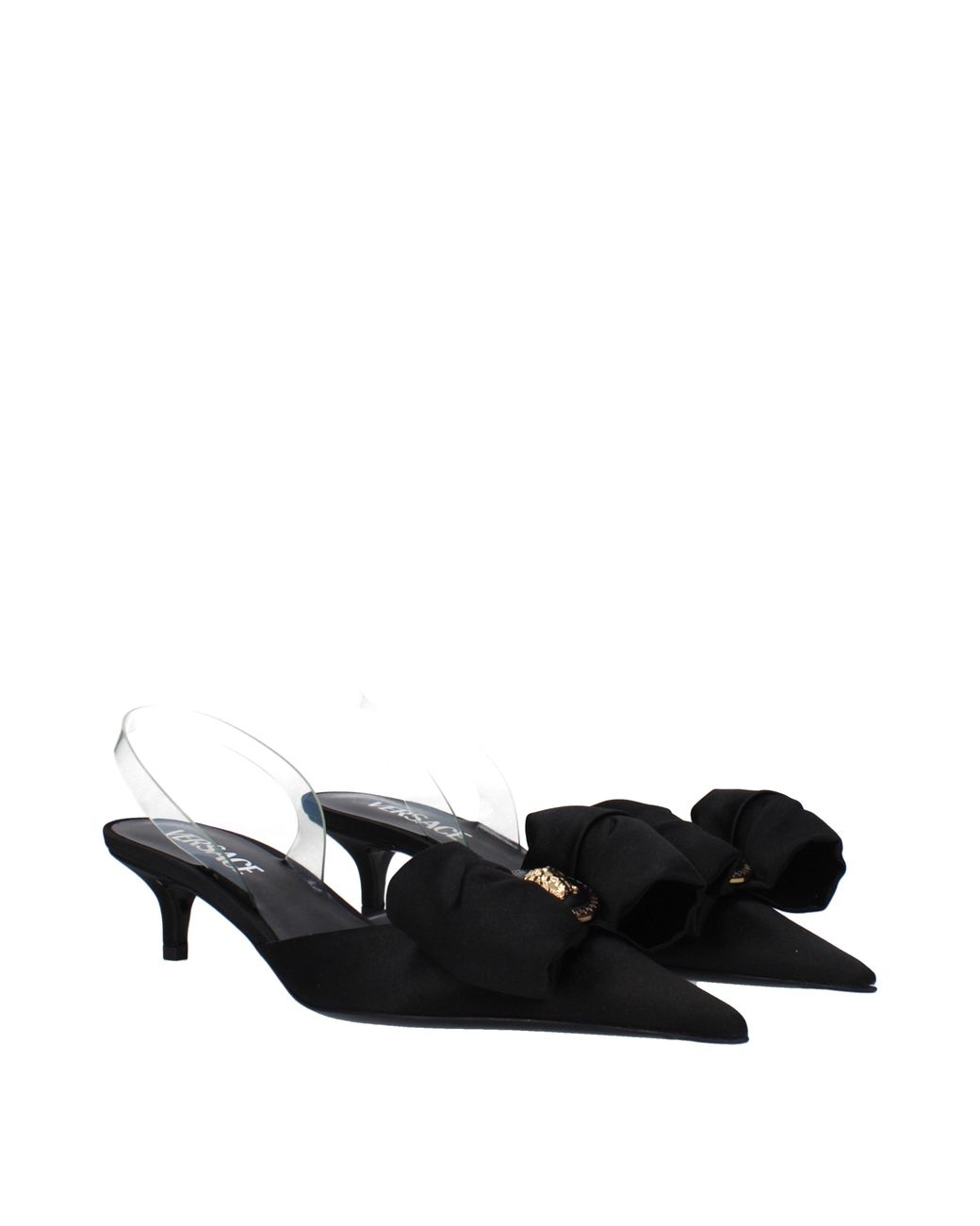 Versace Black Alia Slingback Heels