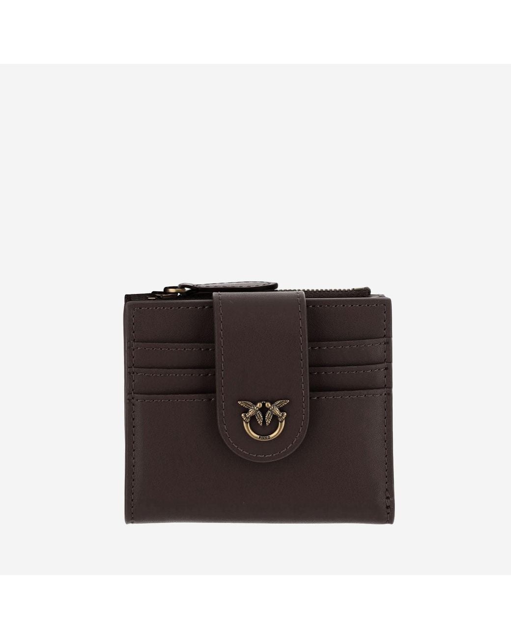 Pinko Black Leather Wallet With Logo